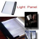 Livro de Leitura Portável Portátil Painel de Luz da Lâmpada LED-Preto